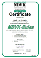 NDVK (Norwegian Door-And Window-Control Certified) sertifikāts