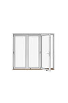 Outward opening folding doors