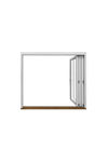 Outward opening folding doors